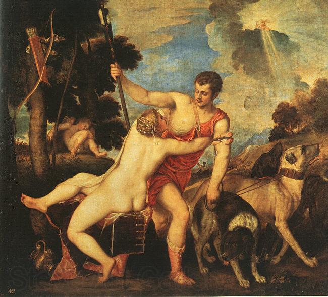  Titian Venus and Adonis Spain oil painting art